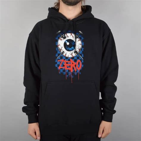 Zero Skateboards Eyeball Pullover Hoodie - Black - SKATE CLOTHING from Native Skate Store UK