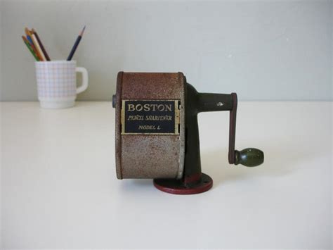 vintage boston pencil sharpener model L by industrialrelic on Etsy