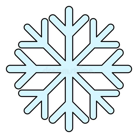 Cartoon Snowflake Icon. Freeze Symbol Stock Vector - Illustration of ...