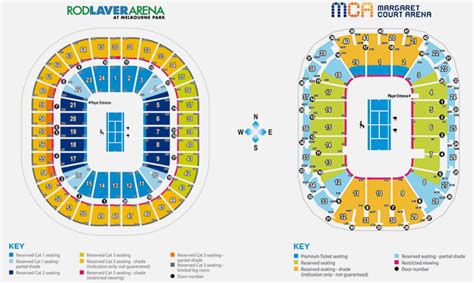 Margaret Court Arena Seating Map - State Coastal Towns Map