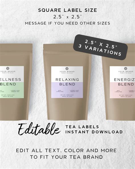 Editable Container Label Template Printable Product Label | Etsy