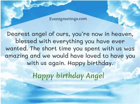 15 Cute Happy Birthday Angel Wishes To Remember Little One