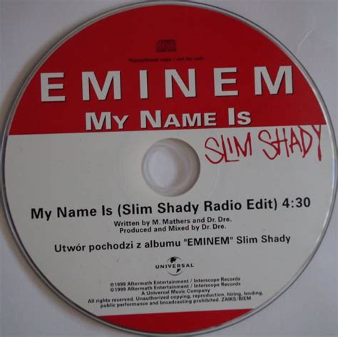 Eminem – My Name Is (1999, CD) - Discogs