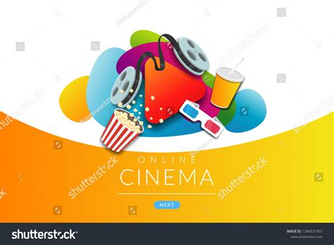 Online Cinema Film Banner Design Template Stock Vector (Royalty Free) 1284531907 | Shutterstock