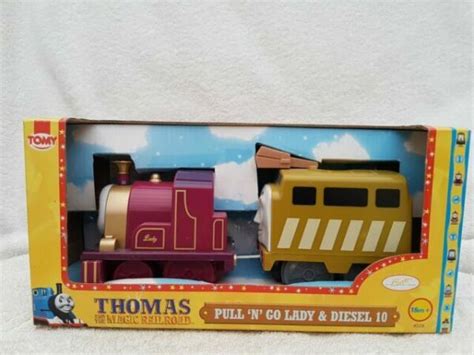 TOMY Thomas 4529 The Magic Railroad Pull N Go Lady & Diesel 10 for sale ...