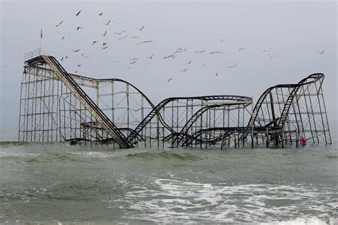 Demolition to begin on NJ coaster wrecked by Sandy | Abandoned theme ...