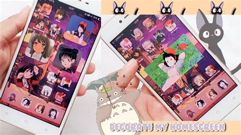 ໑ ≽(eng) costuminize my android home screen | Aesthetic Anime Edition 🌳 ...