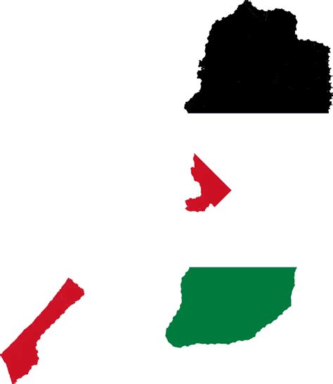 Palestine Flag Map • Mapsof.net