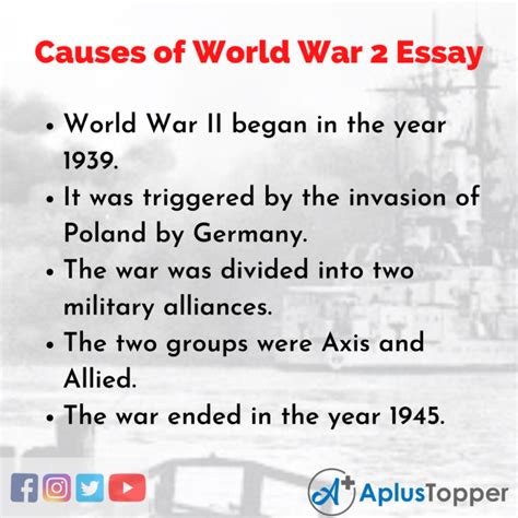 Causes of World War 2 Essay | Essay on Causes of World War 2 for ...