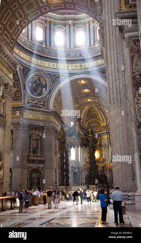 Rome, Italy, St. Peter's Basilica, interior view Stock Photo - Alamy