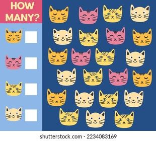 How Many Cat Game Children How Stock Vector (Royalty Free) 2234083169 | Shutterstock