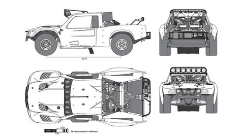 Ford F-150 Trophy Truck 2014 Blueprint - Download free blueprint for 3D ...