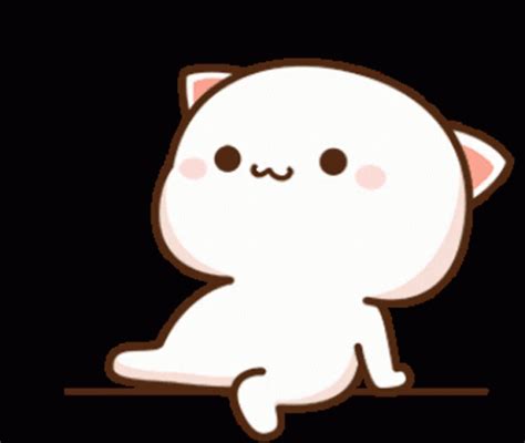 Cute Mochi Cat Chill GIF | GIFDB.com