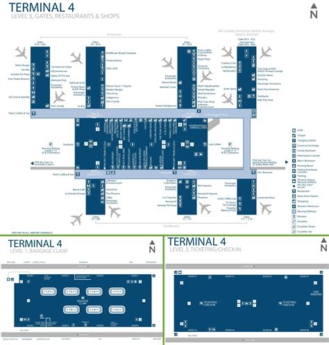 Phoenix airport terminal 4 map - Ontheworldmap.com