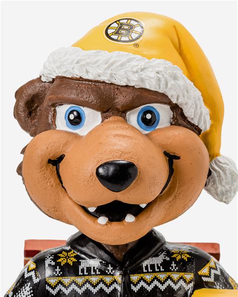 Blades The Bear Boston Bruins Holiday Mascot Bobblehead FOCO