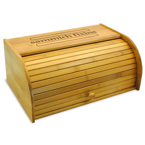 Sammich Fixins Bamboo Bread Box | Bamboo, Really cool stuff, Kitchen organization