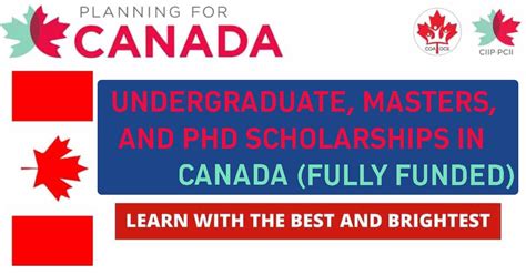 Undergraduate, Masters, and PhD Scholarships in Canada (Fully Funded ...