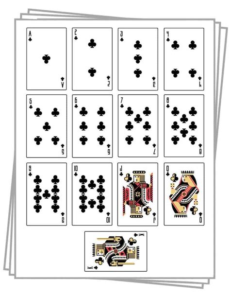 Printable Playing Cards (Free PDF Sheets In 3 Sizes)