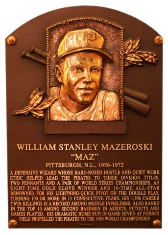 Mazeroski, Bill | Baseball Hall of Fame