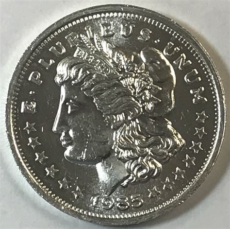 1985 Sunshine Mint Morgan Silver Dollar Silver Trade Unit 1 oz .999 Fine Silver Round | Property ...