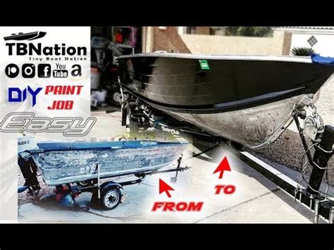 Painting an Aluminum Boat with spray paint & primer | Smokercraft Restoration. - YouTube