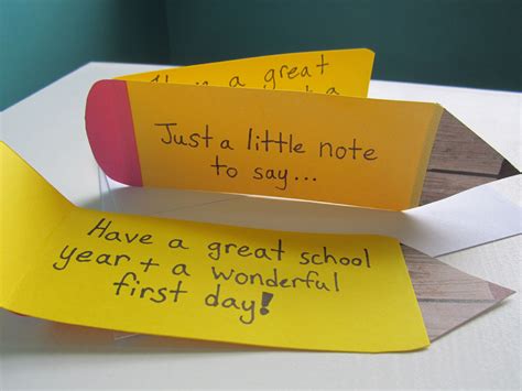 Back to School Card - First day of school note. I made this card for ...