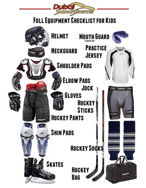 Equipment – SandStorms Hockey League