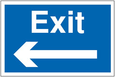 Car Park Navigation Signs - Exit Left Arrow | Seton