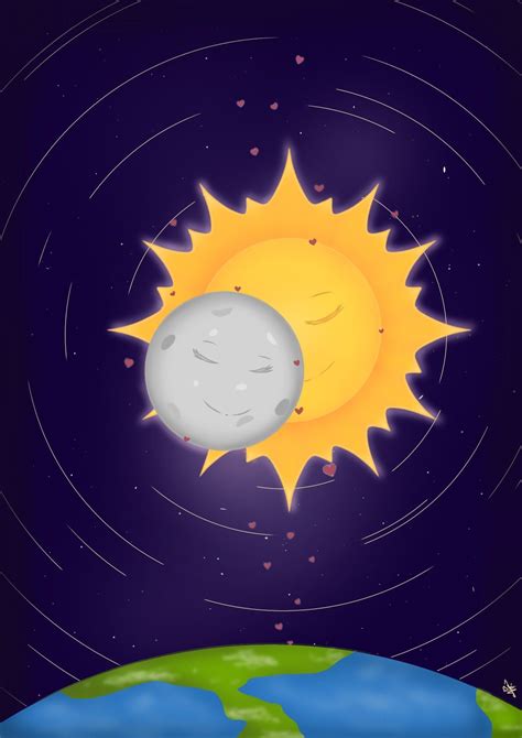 El sol y la luna | Dibujo de sol, Eclipse de sol, Dibujos