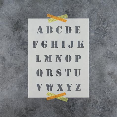 Alphabet stencil Airbrush art stencil available in 2 sizes Mylar ships worldwide. Stencils Tools ...