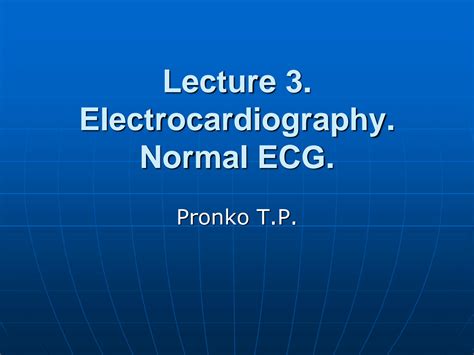 SOLUTION: Electrocardiography normal ecg - Studypool