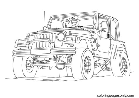 Jeep Coloring Pages Printable for Free Download