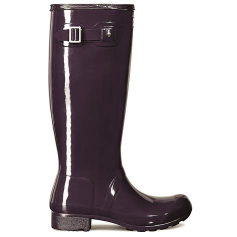 Womens Hunter Original Tour Gloss Galoshes Snow Wellingtons Rain Boots US 5-11