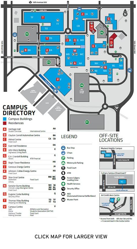 Campus Map of SAIT in Calgary, Alberta, Canada | Campus map, Wayfinding ...