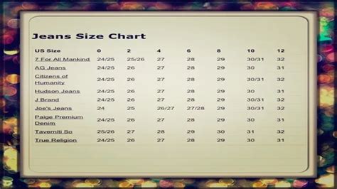 Free People Jeans Size Chart: Find Your Perfect Fit! – SizeChartly