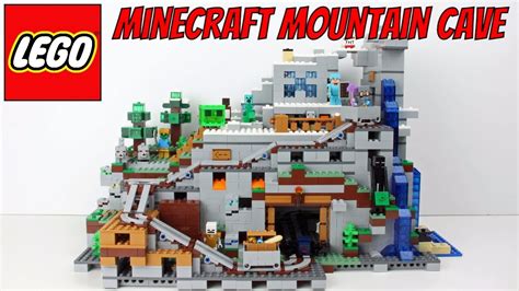 LEGO Minecraft Mountain Cave - Unboxing, Speed Build, Review 21137 - YouTube