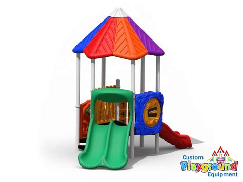 Preschool Playground Hut with Slides