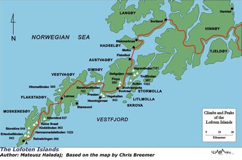 Norway Map Lofoten Islands