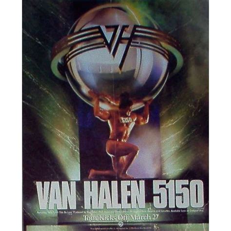 5150 (usa 1986 'wb' promo type advert 'album release' poster!!) by Van Halen, Poster / Display ...