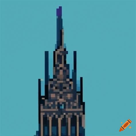Pixel art of gothic architecture on Craiyon