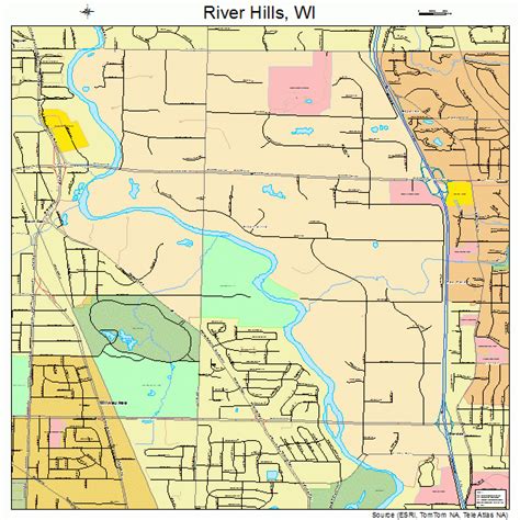 River Hills Wisconsin Street Map 5568325