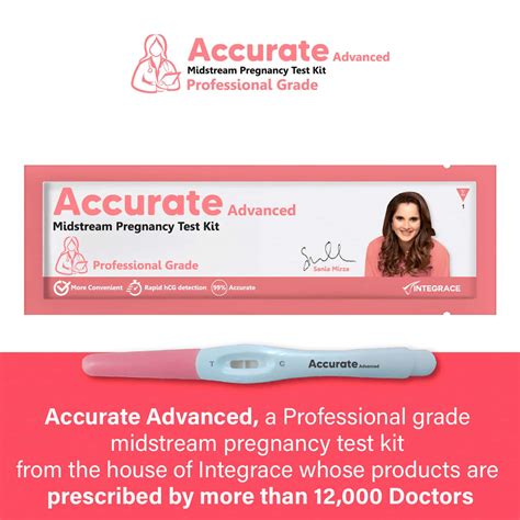 Buy ACCURATE ADVANCED - ONE STEP MIDSTREAM URINE HCG PREGNANCY TEST KIT DEVICE Online & Get Upto ...