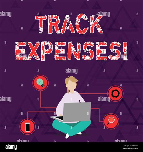 Conceptual hand writing showing Track Expenses. Concept meaning keep a close eye on how things ...