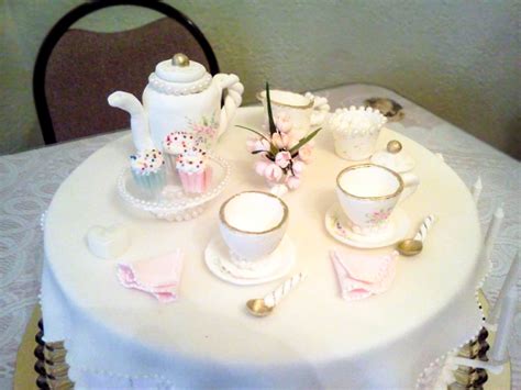 Pastillage Tea Set decorated cake | All Sparkled Up