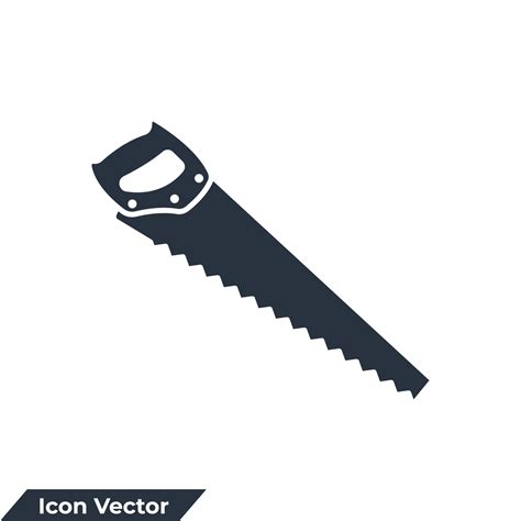 hand saw icon logo vector illustration. handsaw carpentry tool symbol template for graphic and ...