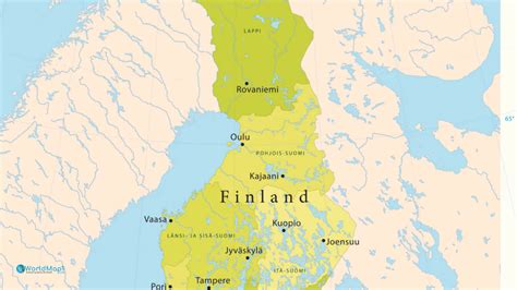 Carte du monde Finlande