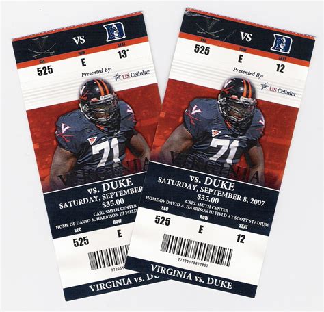 UVA vs. Duke 2007 Football Tickets | Tickets for UVA home op… | Flickr