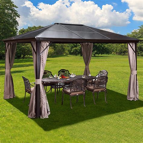 Outdoor Tub Shelter Gazebo Tent Garden Pergola Curtai - vrogue.co