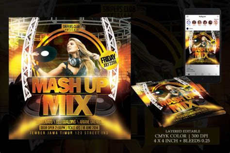 Mashup Mix Flyer Template Graphic by Snipersden · Creative Fabrica