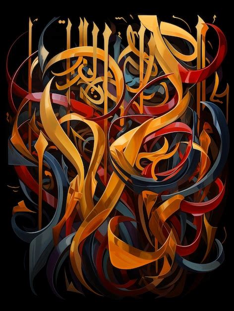 Premium AI Image | a painting of a person with the word " calligraphy ...